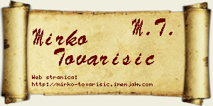 Mirko Tovarišić vizit kartica